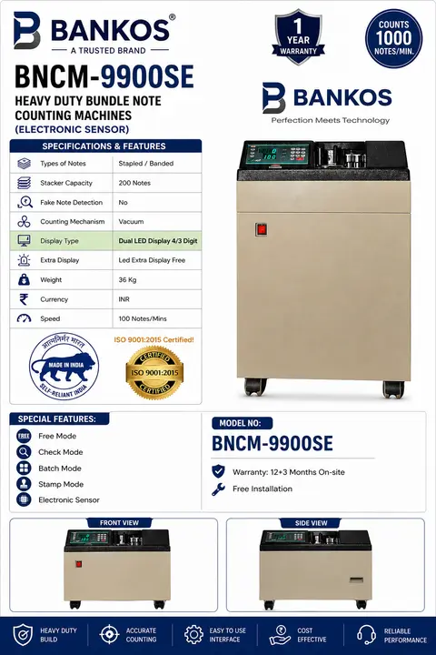 BNCM-EC-22 Bundle Note Counting with Electronic Sensor