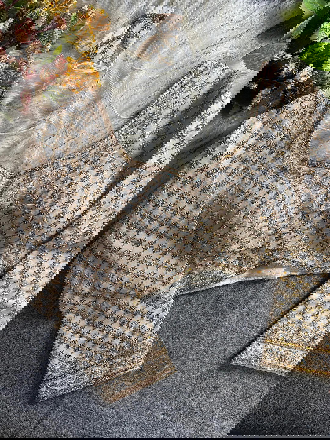 Full Sleeve Heavy Jari Sequin Work Blouse 1