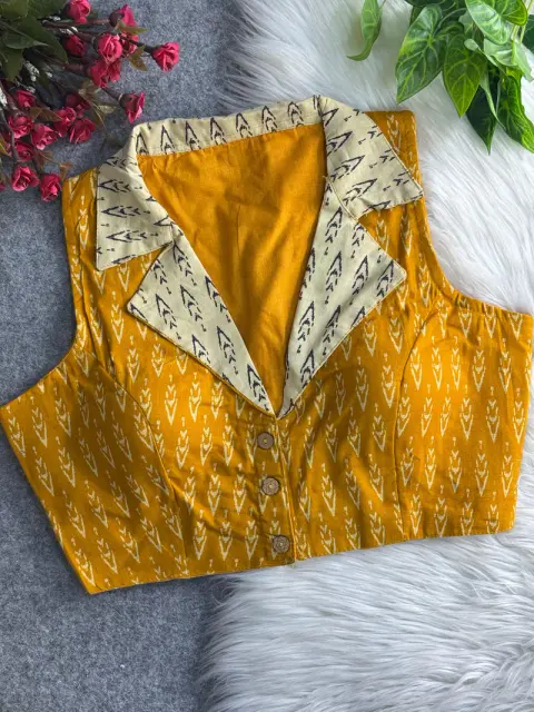Ajrakh Printed Pure Cotton Summer Blouse