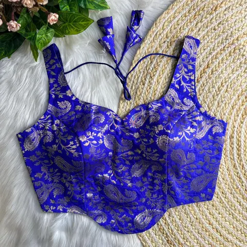 CORSET-STYLE BANARASI BLOUSE