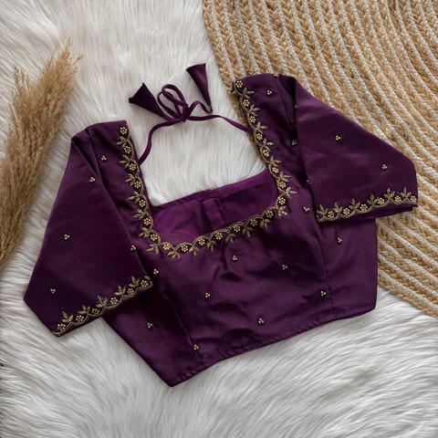 Premium Kasaba Silk Handwork Blouse