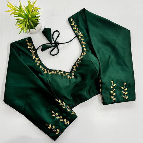 Kimora Silk Golden Work Readymade Blouse