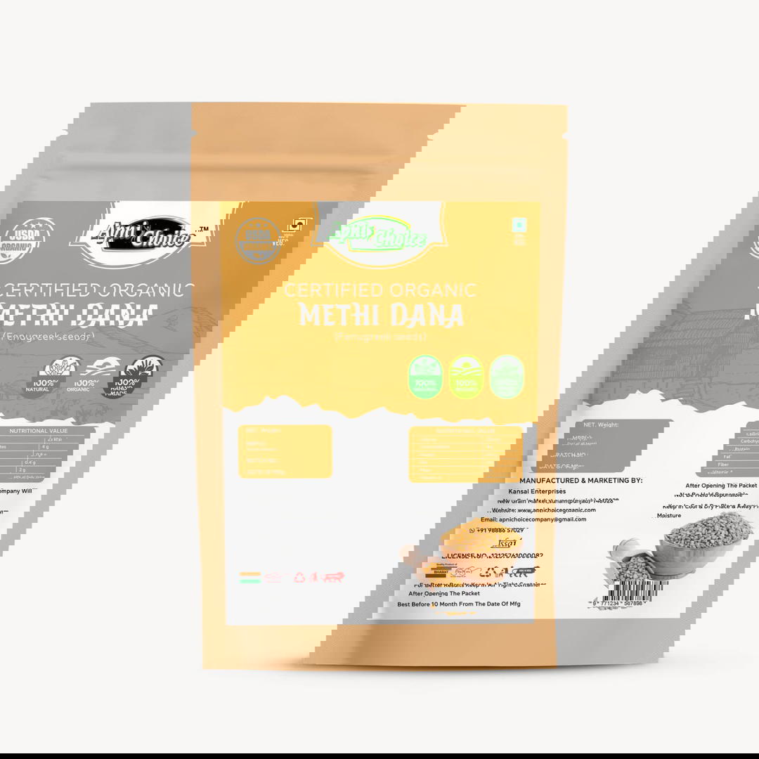 CERTIFIED ORGANIC METHI DANA (FENUGREEK SEEDS) 1