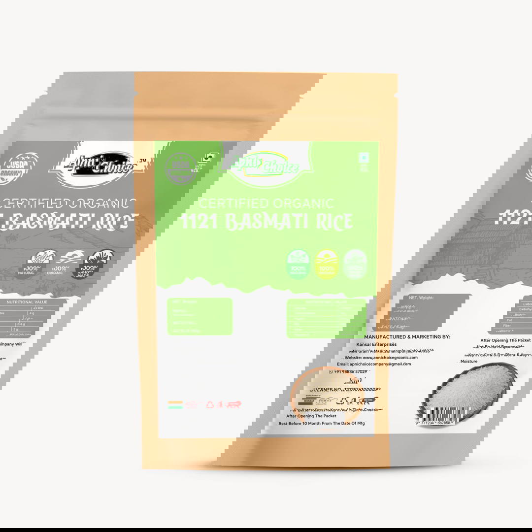 CERTIFIED ORGANIC 1121 BASMATI RICE 1