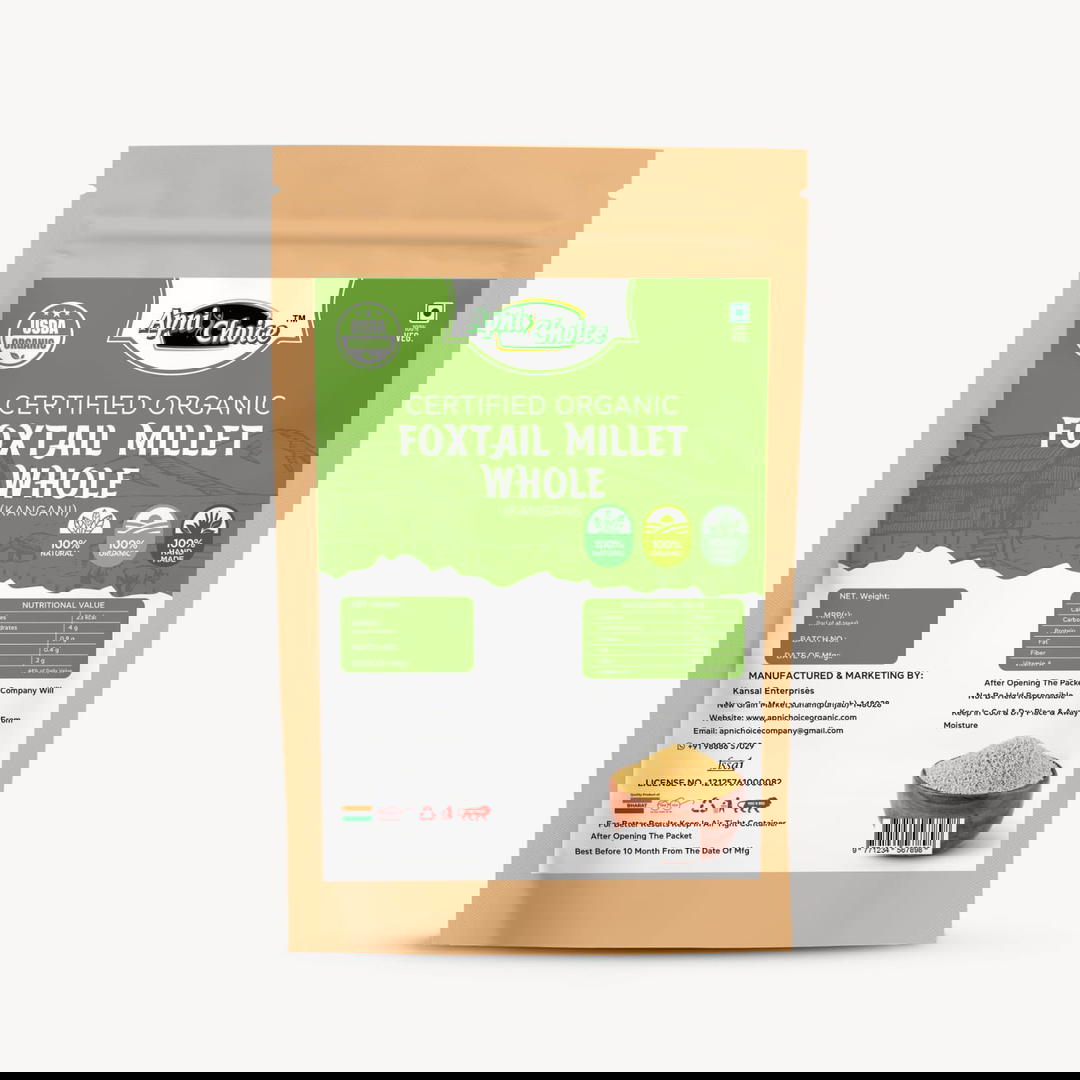 CERTIFIED ORGANIC FOXTAIL MILLET WHOLE (KANGANI) 1