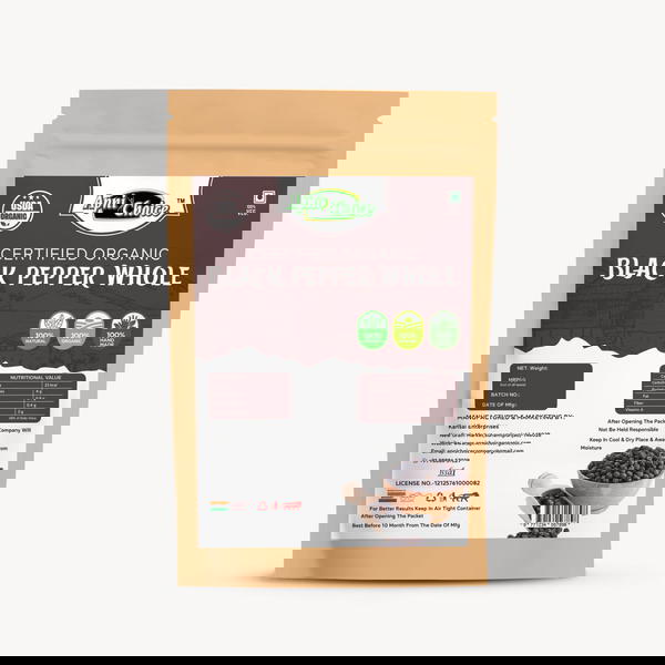 CERTIFIED ORGANIC BLACK PEPPER WHOLE