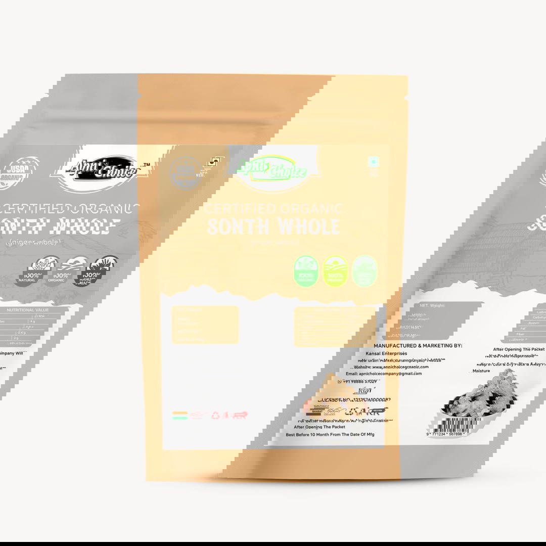 CERTIFIED ORGANIC GINGER WHOLE 1