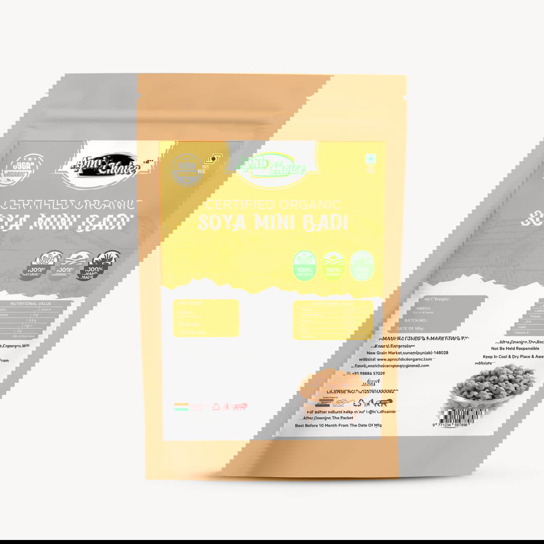 CERTIFIED ORGANIC SOYA MINI BADI 1