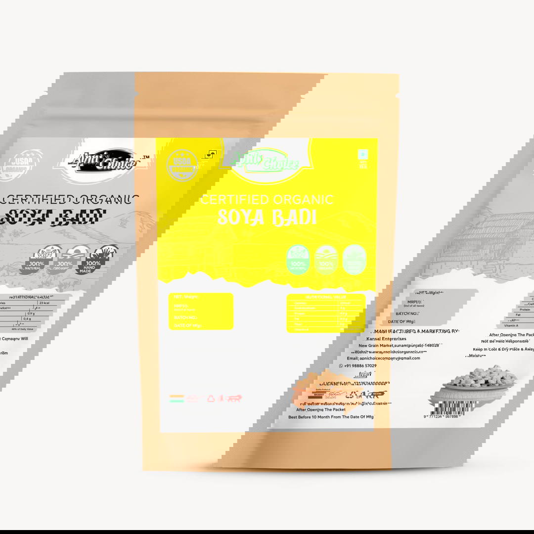 CERTIFIED ORGANIC SOYA BADI 1