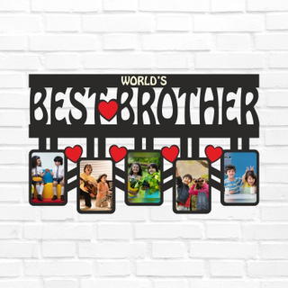 World's Best Brother - Wall Hanging Frame - 5 Photos 1