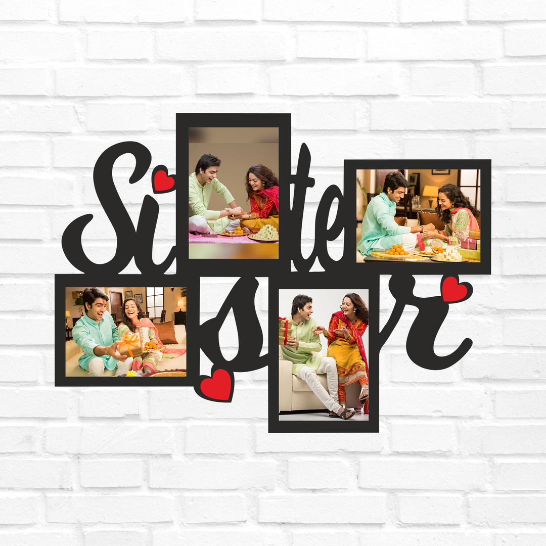 Sister - Wall Hanging Frame - 4 Photos 1
