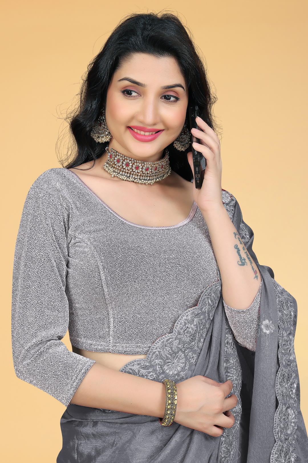 Round Neck Cotton Lycra|Stretchable Blouse for Women|Readymade Blouse for Women|Blouses|Stretchable Blouse Readymade 1