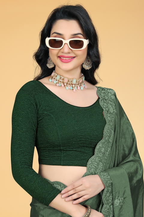 Round Neck Cotton Lycra|Stretchable Blouse for Women|Readymade Blouse for Women|Blouses|Stretchable Blouse Readymade