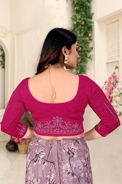 Round Neck Cotton Lycra|Stretchable Blouse for Women|Readymade Blouse for Women|Blouses|Stretchable Blouse Readymade