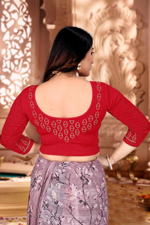 Round Neck Cotton Lycra|Stretchable Blouse for Women|Readymade Blouse for Women|Blouses|Stretchable Blouse Readymade