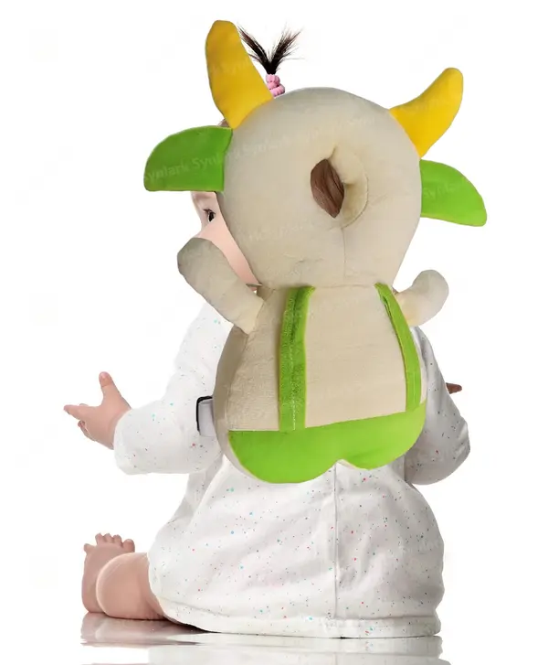 Baby Head Protector – Cow Pad - Green Soft Cushion