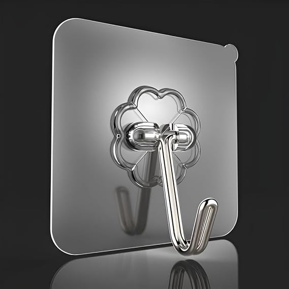 Adhesive Hooks for Wall Heavy Duty, self Adhesive Hook, Wall hangings, Kitchen Accessories Items, Clothes Hanging, Sticky Photo Frame Hangers, Strong Hanger 1