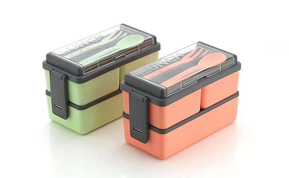 Double Decker Plastic Lunch Box