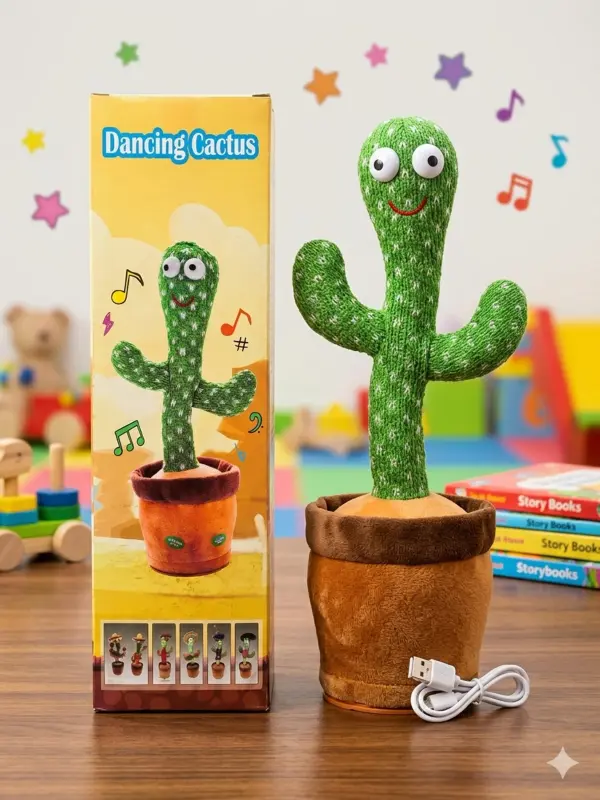 Dancing Cactus Talking Toy with Music & Voice Recording