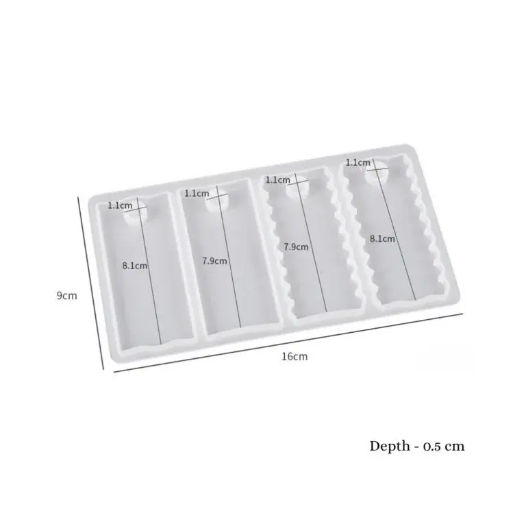 Rectangle Name Keychain Tag Mold 1