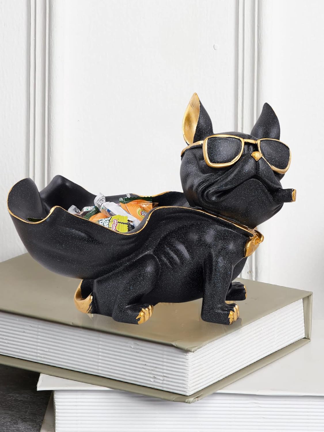 Dog Showpiece for Home Decor showpiece (7.5 inch)(Resin, Black) 3