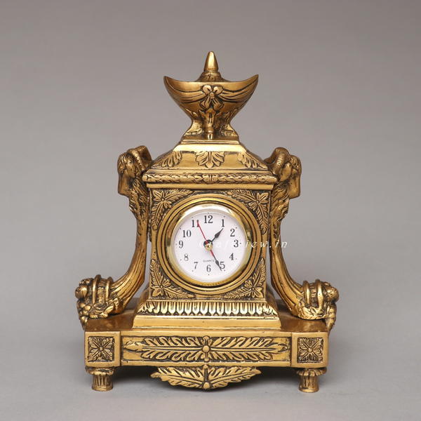Brass Clock Tabletop Décor 16 Pieces