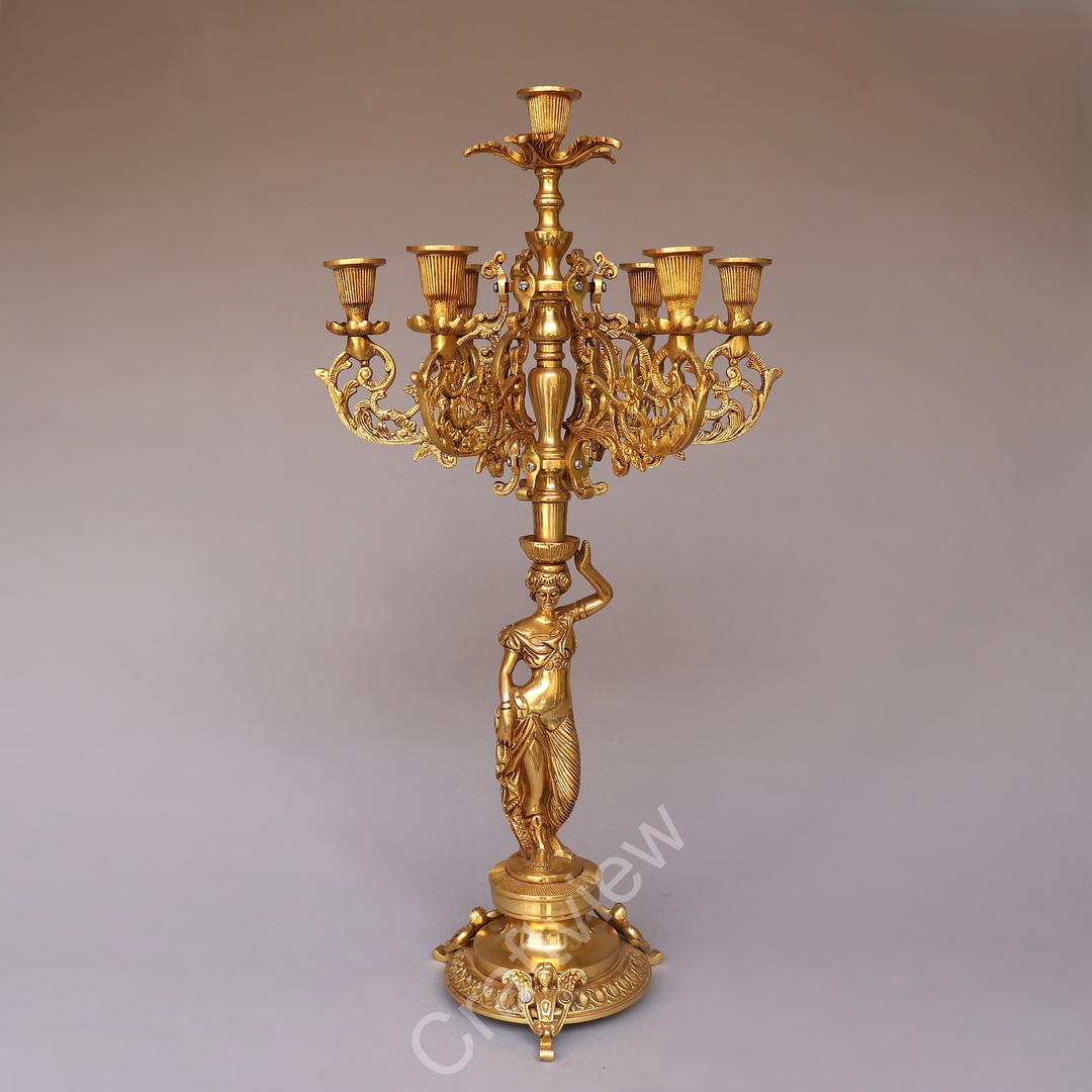 Brass Candle Holder Beautiful Addition Made by Artist 1