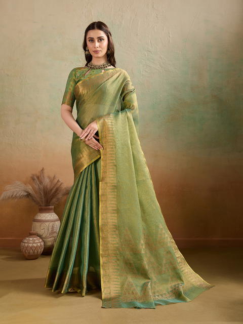 BFM Woven Bollywood Tissue Saree