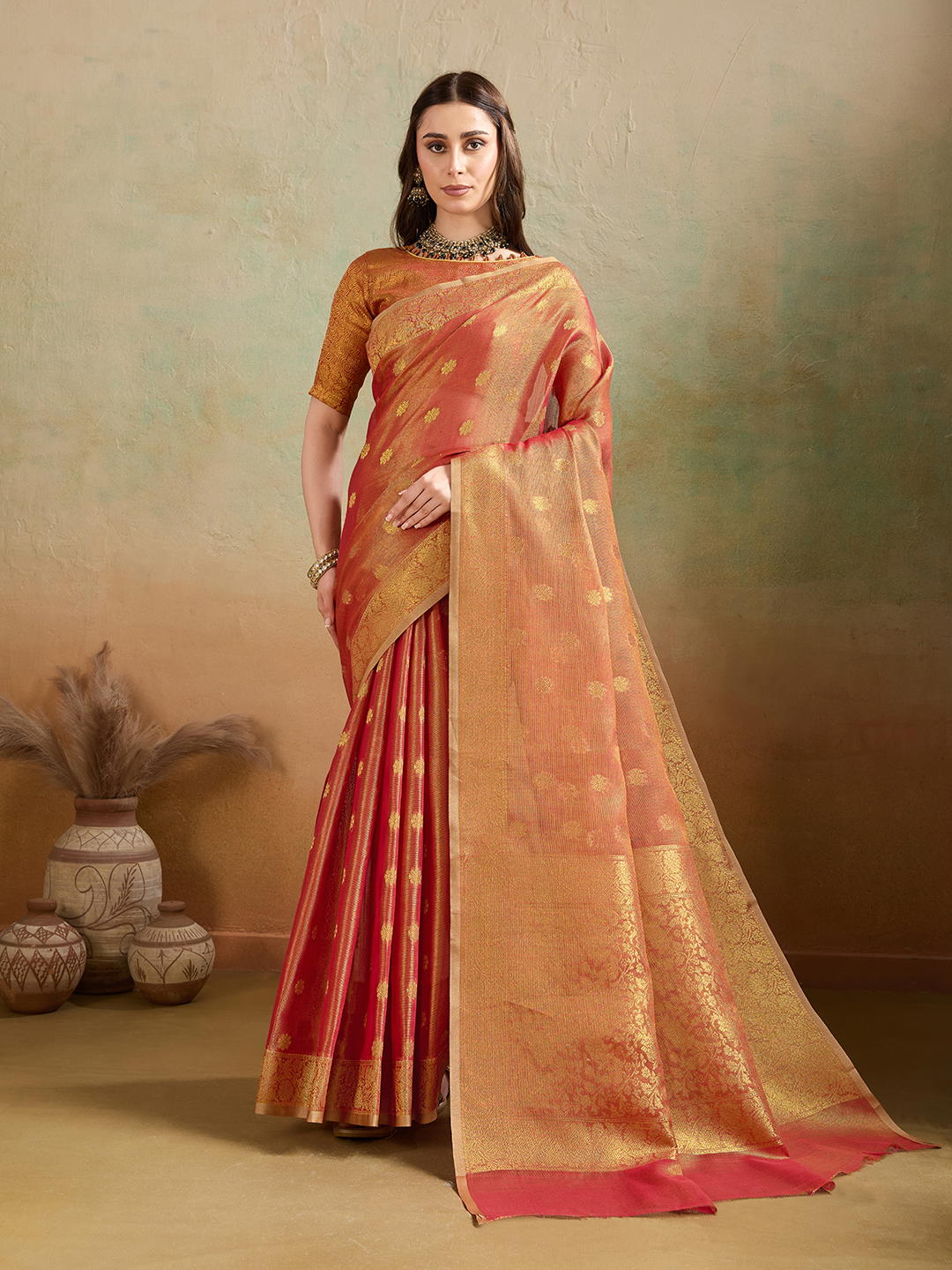 BFM Woven Banarasi Tissue Saree 1
