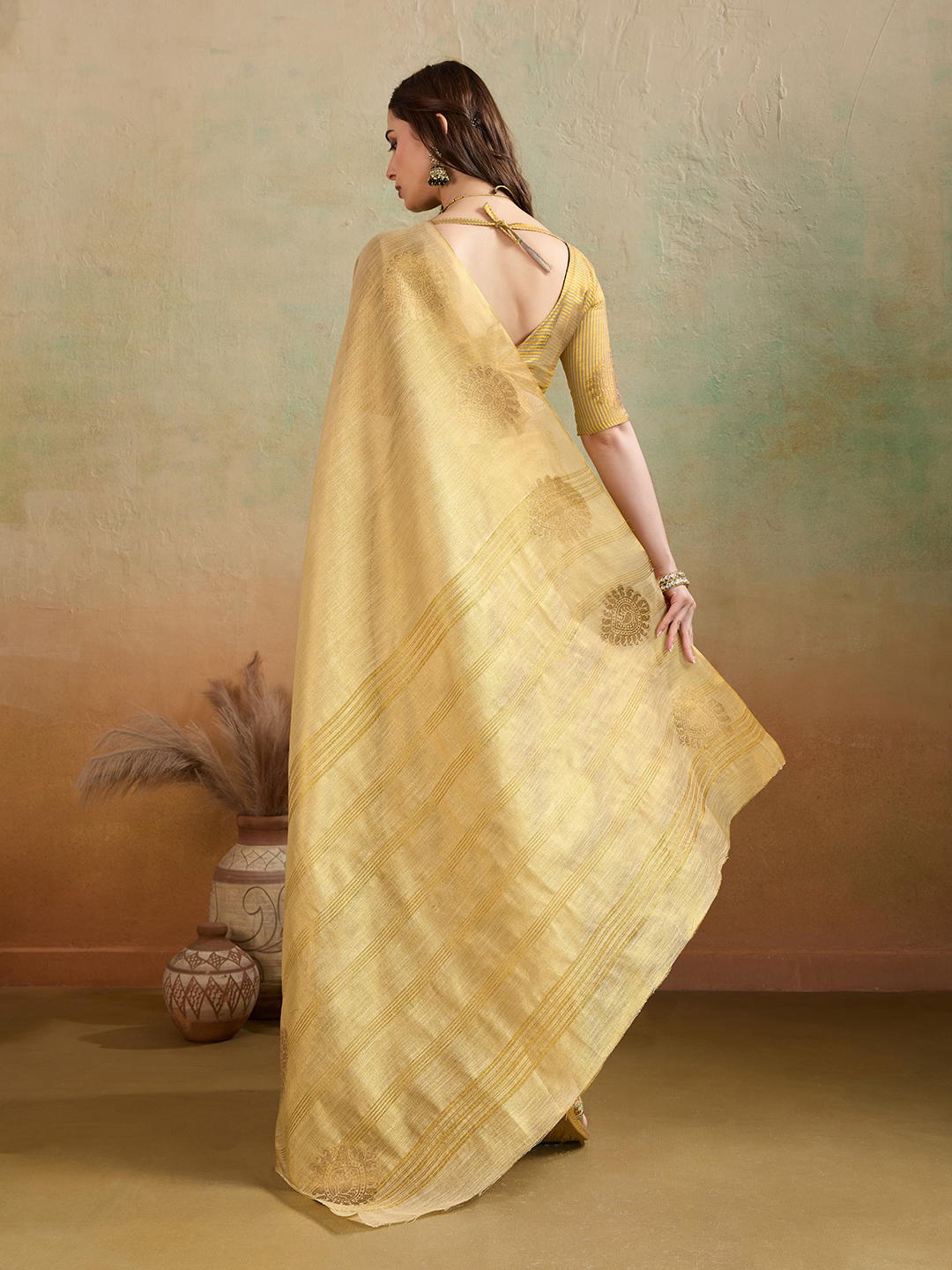 BFM Woven Banarasi Tissue Saree 1