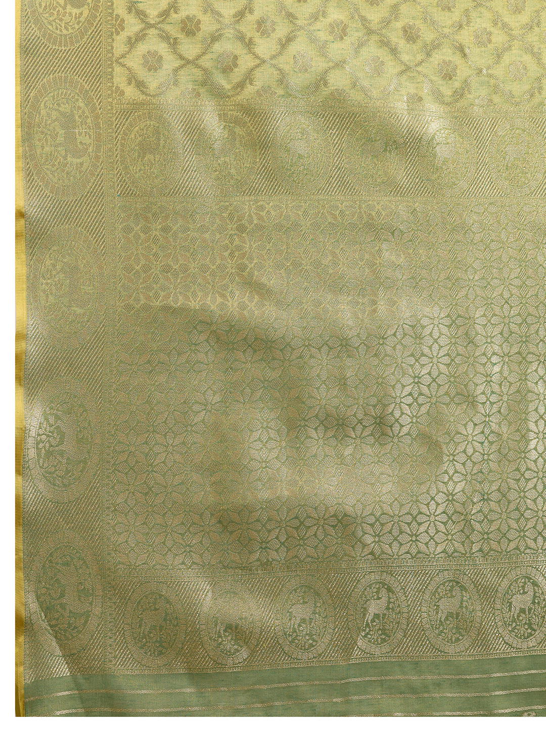 BFM Woven, Embellished Banarasi Tissue Saree 1