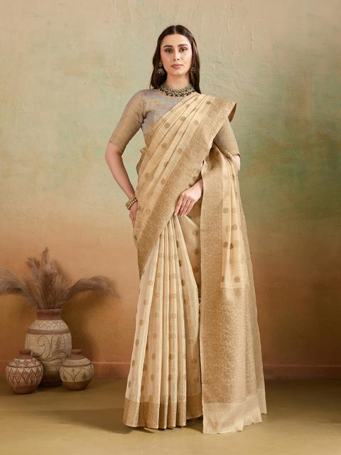 BFM Woven Banarasi Tissue Saree