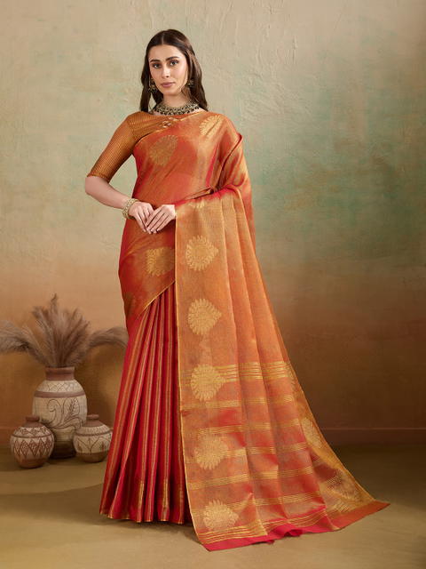 BFM Woven Banarasi Tissue Saree