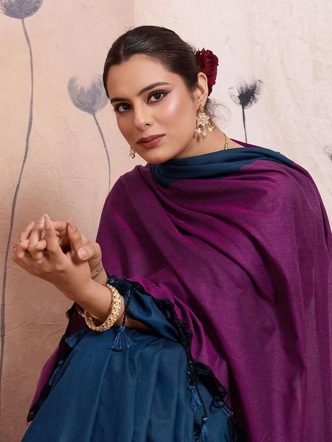 BFM Solid/Plain Daily Wear Handloom Mulmul Saree