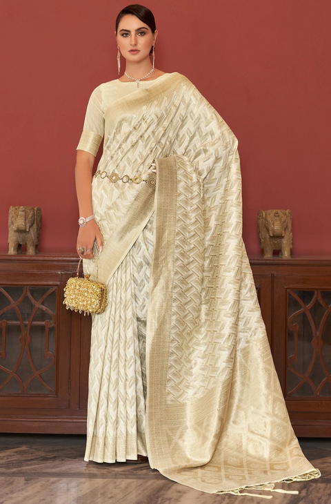 BFM Woven Bollywood Cotton Blend Saree