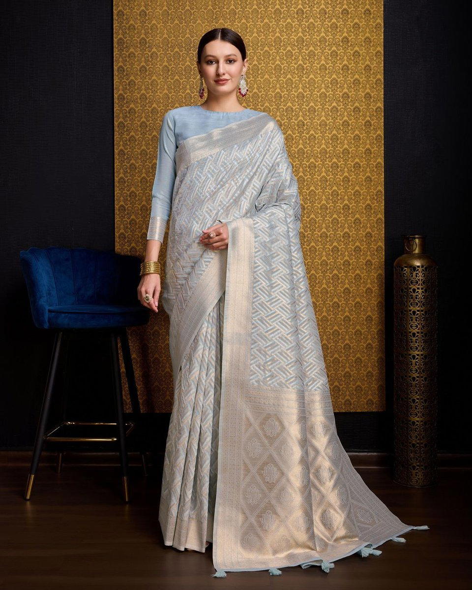 BFM Self Design Bollywood Linen Sarees Saree 1