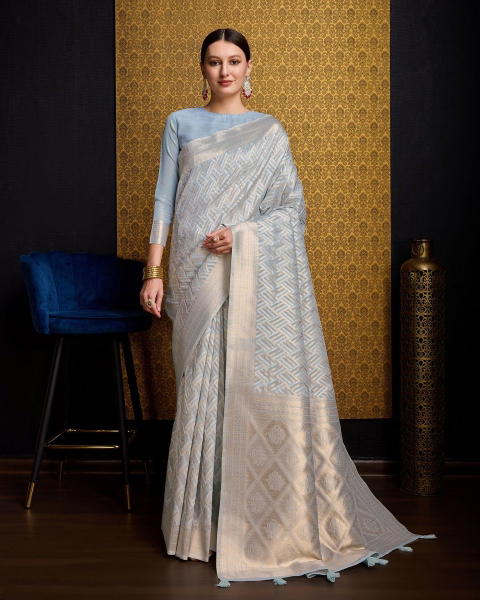 BFM Self Design Bollywood Linen Sarees Saree
