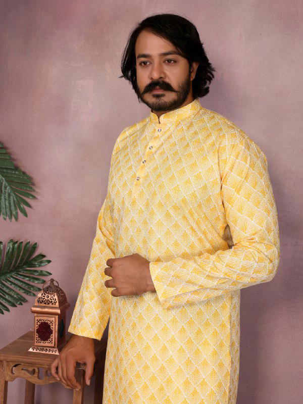 Mandarin collar, festive/haldi wear 1