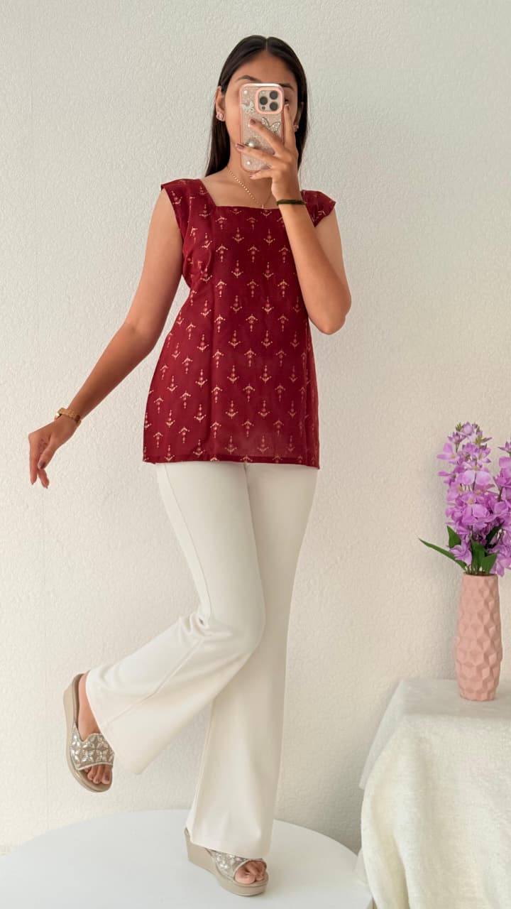 sleeveless short kurti 1