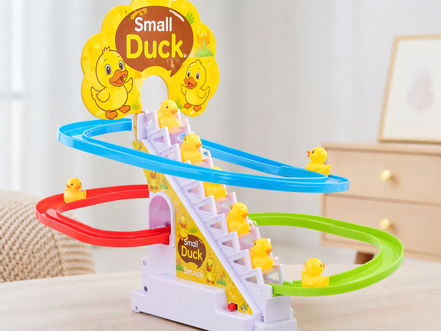 Duck Slide Toy for Kids | Musical Climbing Duck Track Toy with Lights & Sound 2