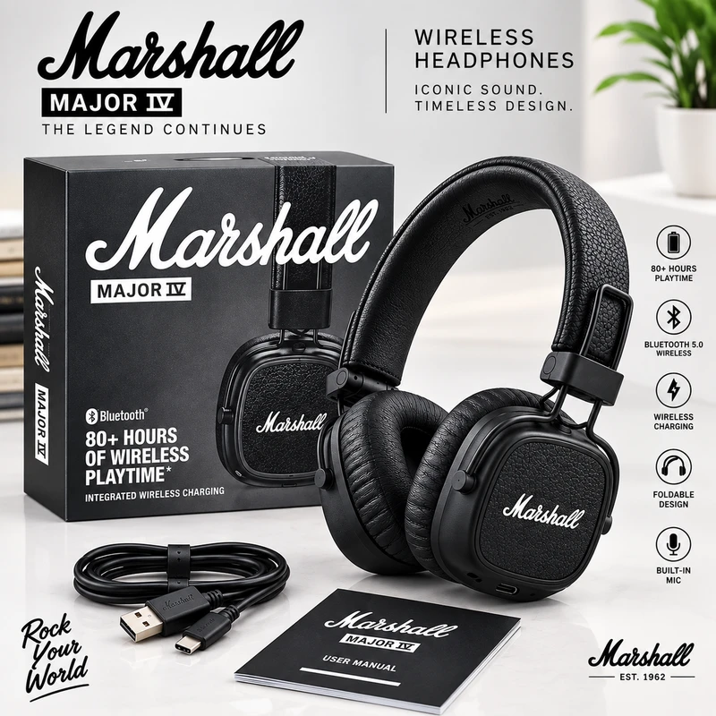 Marshall Major IV Wireless Headphones 2