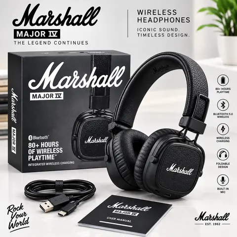Marshall Major IV Wireless Headphones