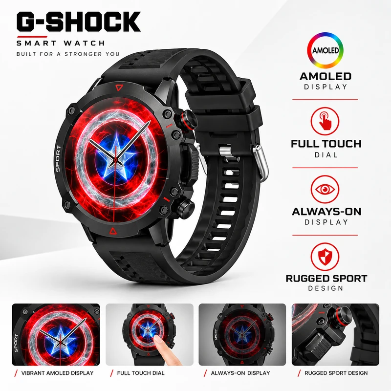 G-SHOCK STYLE SMARTWATCH FOR MEN 🔥 1