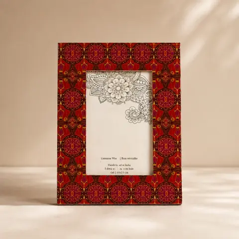 Arc & Petal Wooden Photo Frame 4x6 | Decorative Picture Frame for Home & Gifting