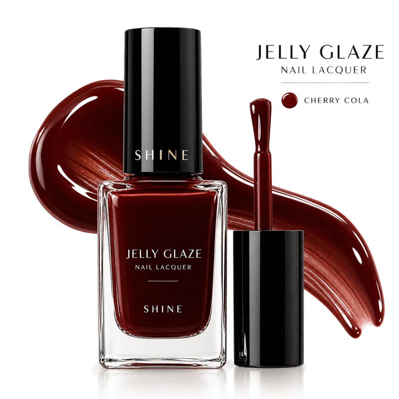 Jelly Glaze Nail Lacquer – Cherry Cola 1