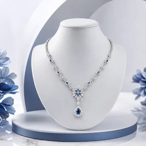 Amara Sapphire Crystal Necklace