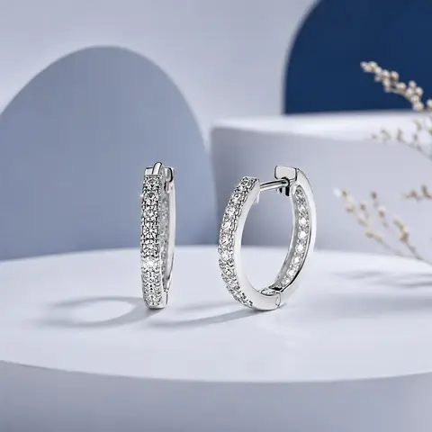 Elara Crystal Hoop Earrings