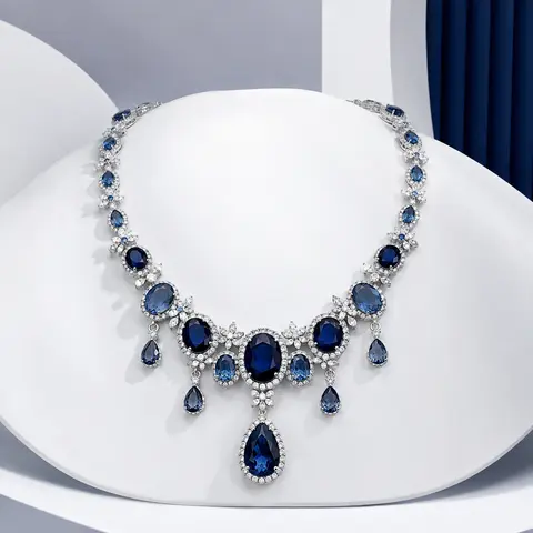 Amara Sapphire Crystal Necklace