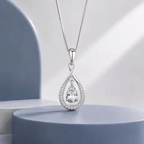 Celeste Crystal Drop Pendant