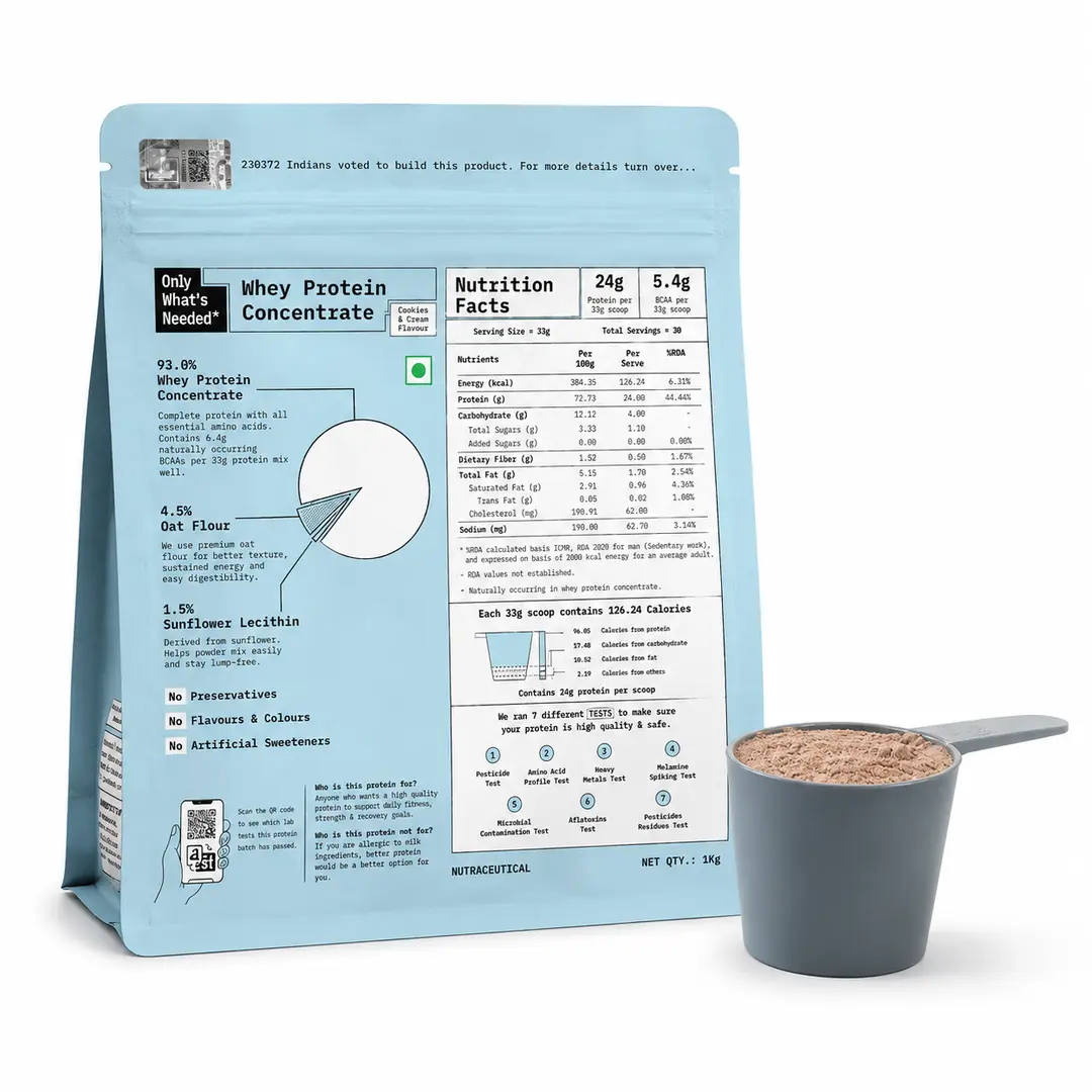 24g Whey Protein Concentrate | 1Kg Pack | Cocoa 1